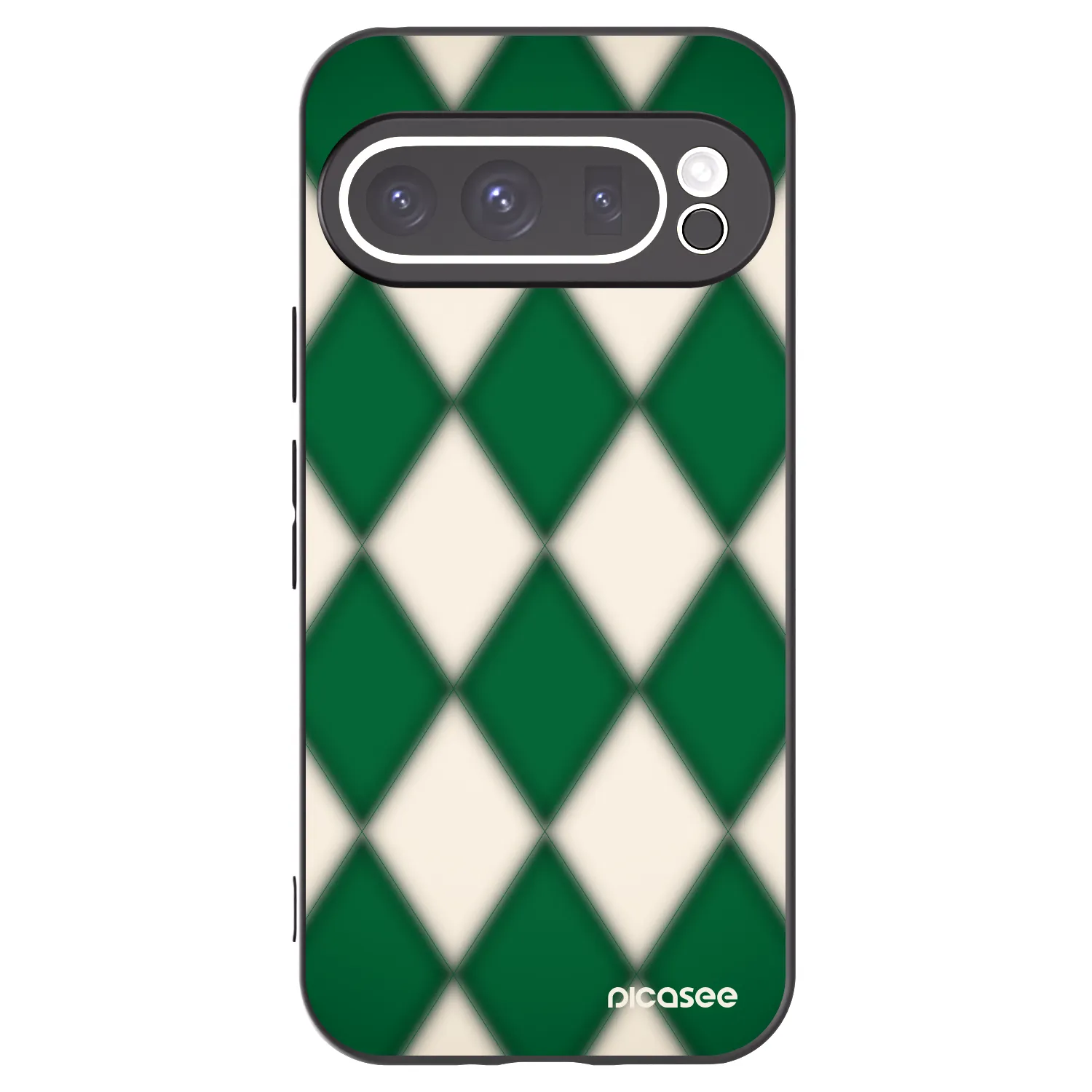 Picasee Google Pixel 9 Pro XL Hülle - Schwarzes Silikon - Emerald Diamond