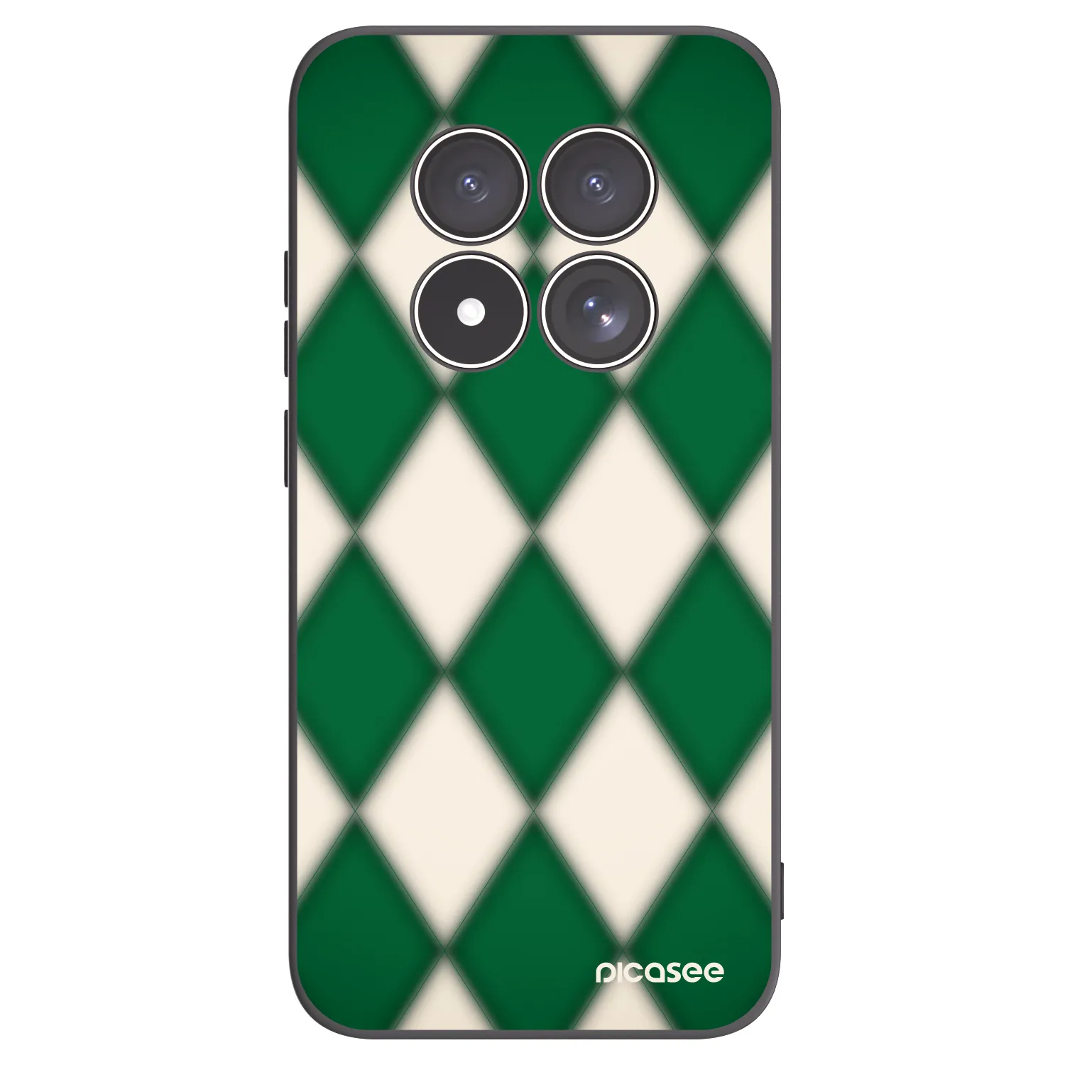 Picasee Xiaomi Redmi Note 15 Pro 4G Hülle - Schwarzes Silikon - Emerald Diamond