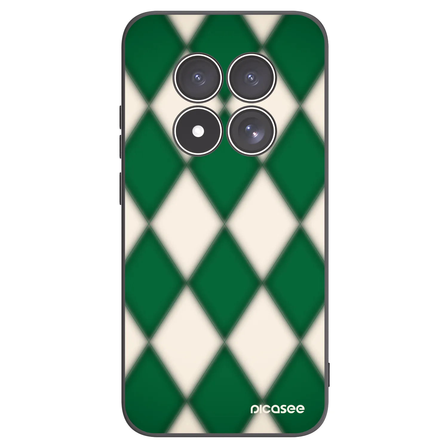Picasee Xiaomi Redmi Note 15 Pro 5G Hülle - Schwarzes Silikon - Emerald Diamond
