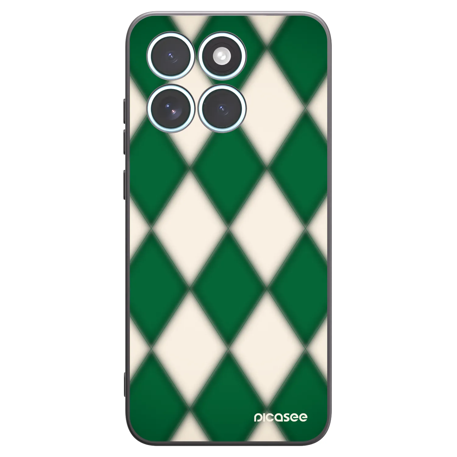 Picasee Motorola Edge 70 Fusion Hülle - Schwarzes Silikon - Emerald Diamond