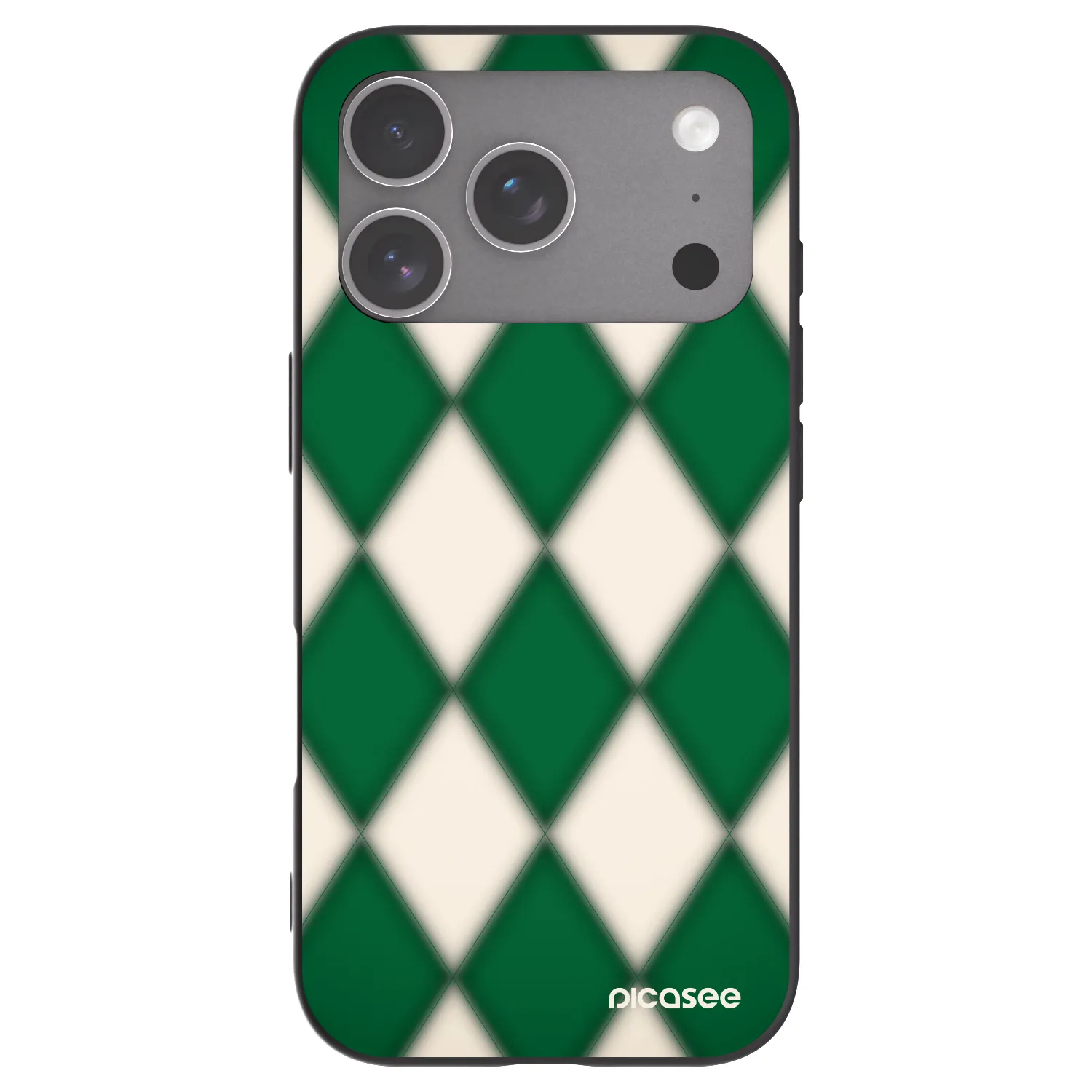 Picasee Apple iPhone 18 Pro Hülle - Schwarzes Silikon - Emerald Diamond