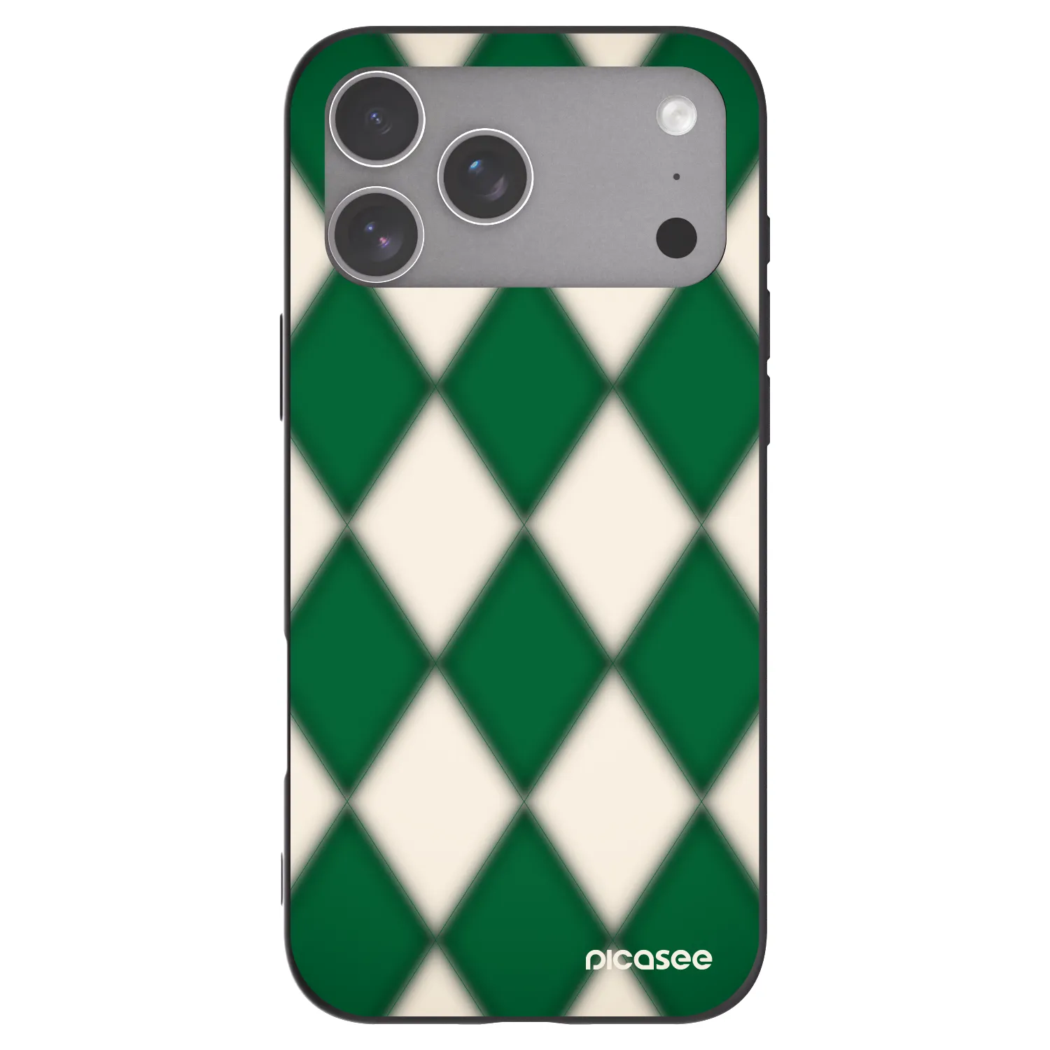 Picasee Apple iPhone 18 Pro Max Hülle - Schwarzes Silikon - Emerald Diamond