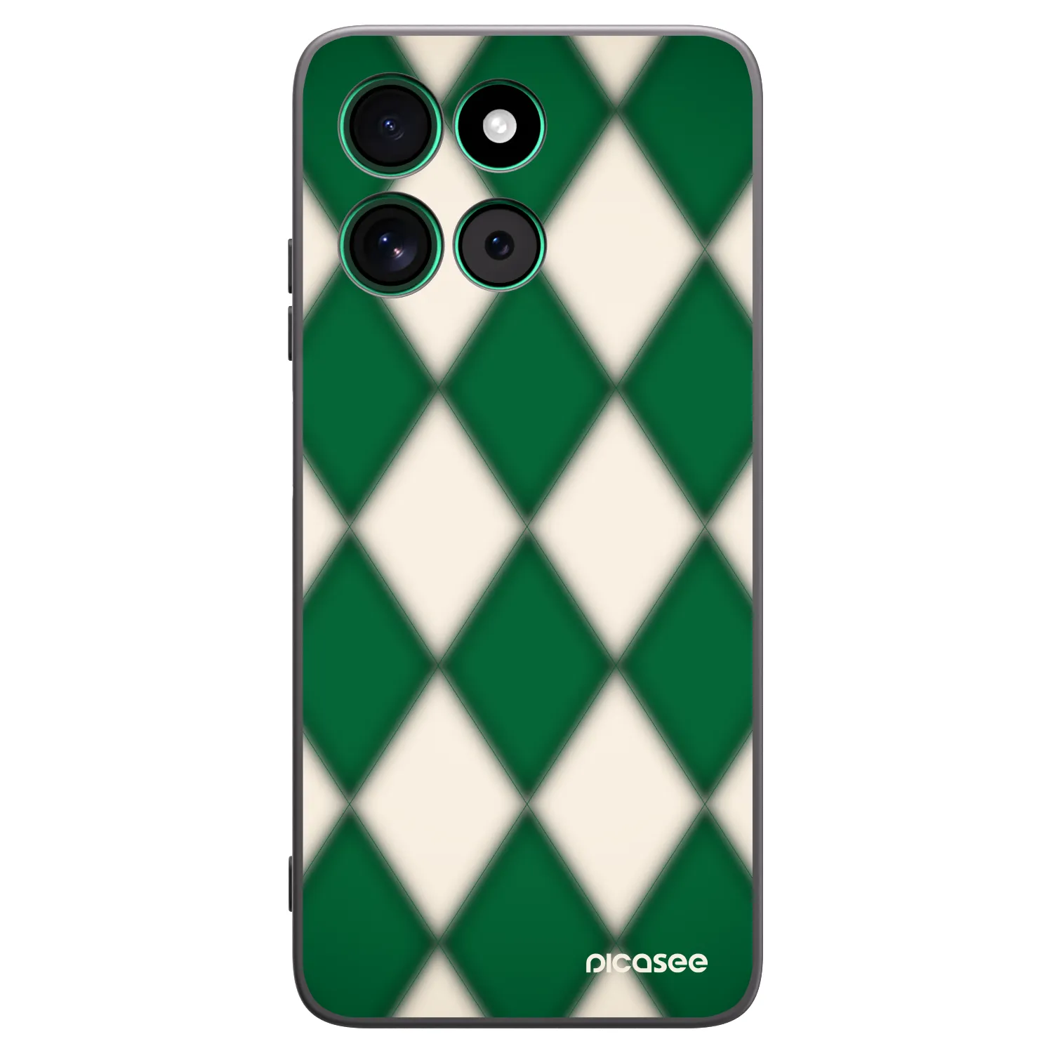Picasee Motorola Moto G57 Power Hülle - Schwarzes Silikon - Emerald Diamond