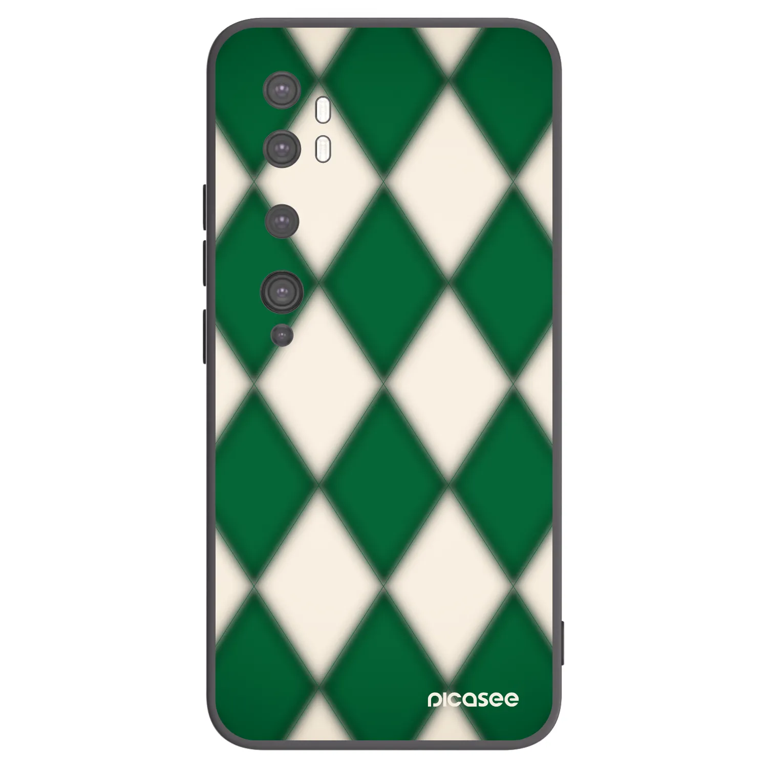 Picasee Xiaomi Mi Note 10 (Pro) Hülle - Schwarzes Silikon - Emerald Diamond