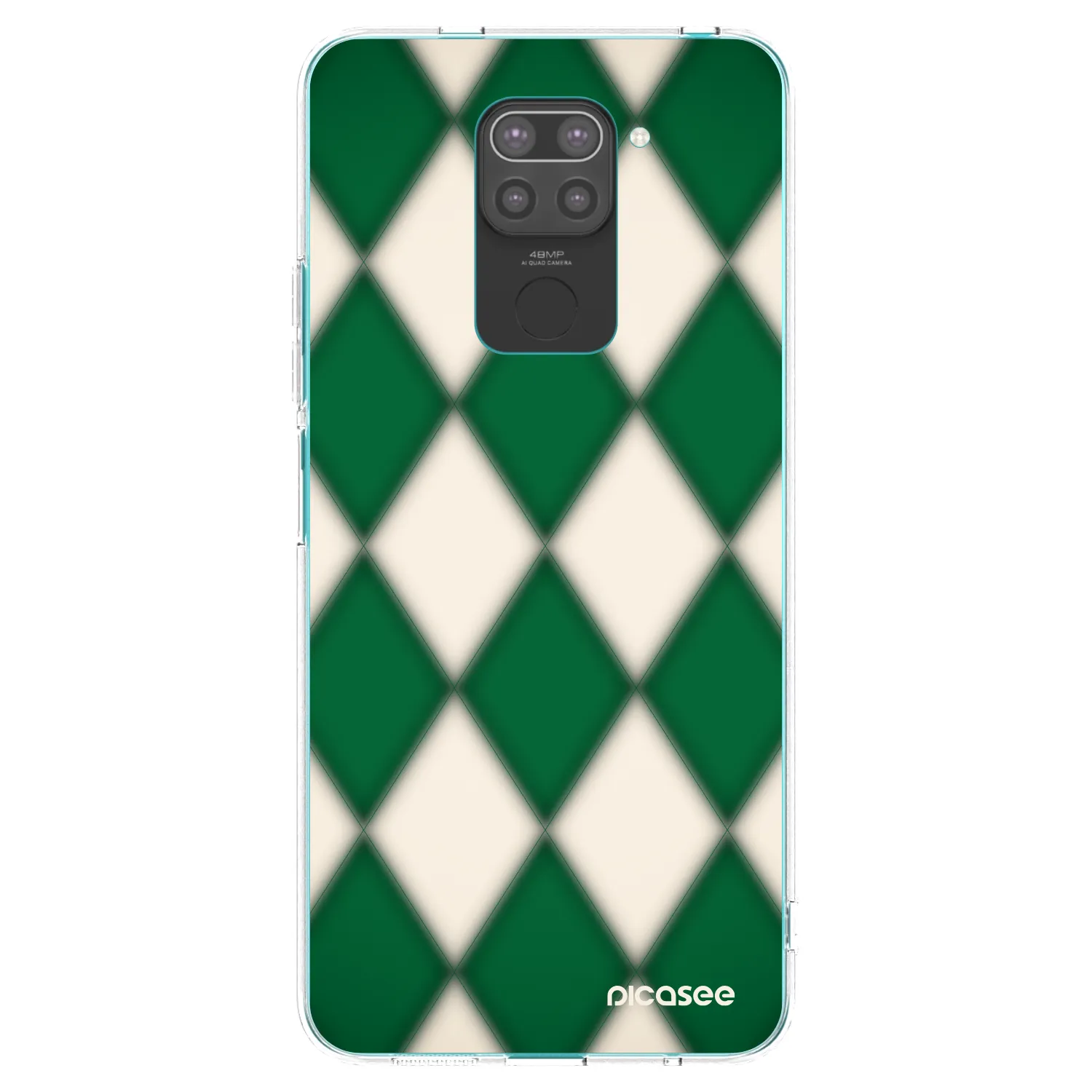 Picasee Xiaomi Redmi Note 9 Hülle - Schwarzes Silikon - Emerald Diamond