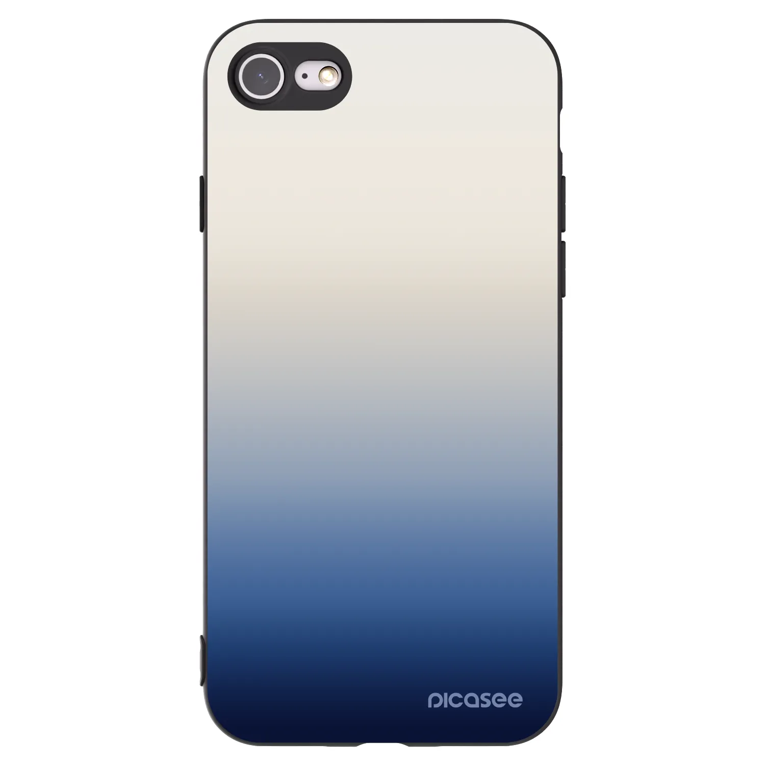 Picasee Apple iPhone 8 Hülle - Schwarzes Silikon - Gravity Fade