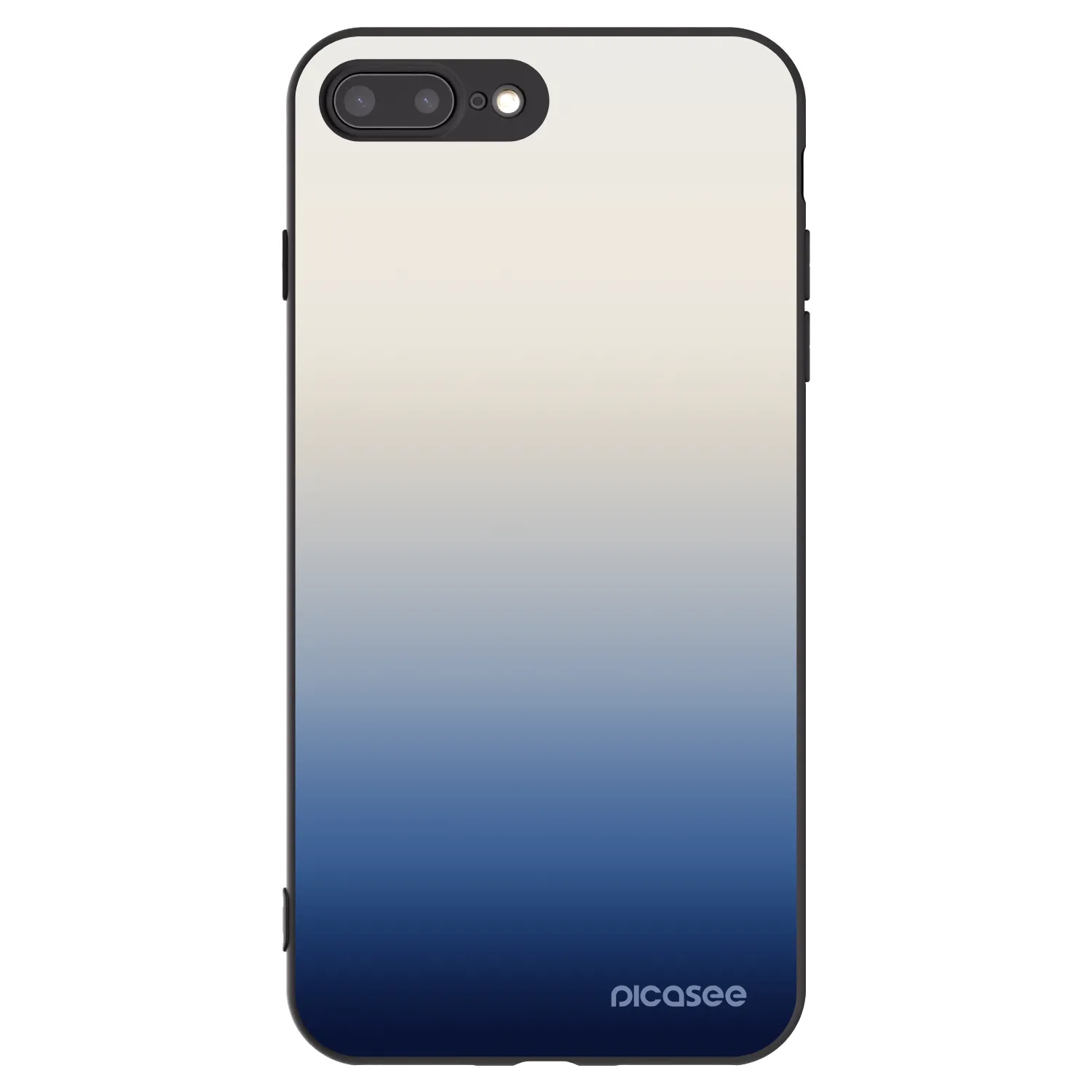 Picasee Apple iPhone 8 Plus Hülle - Schwarzes Silikon - Gravity Fade
