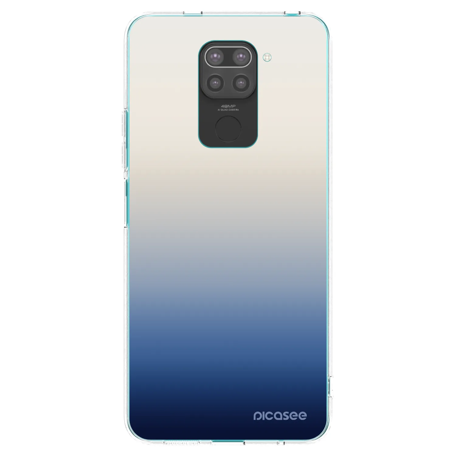 Picasee Xiaomi Redmi Note 9 Hülle - Schwarzes Silikon - Gravity Fade