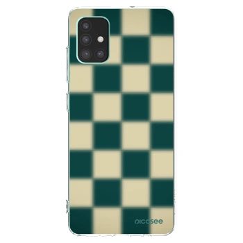 Picasee Samsung Galaxy M51 M515F Hülle - Transparentes Silikon - Shadow Chess