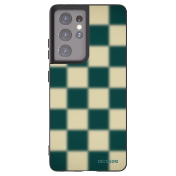 Picasee Samsung Galaxy S21 Ultra 5G G998B Hülle - Schwarzes Silikon - Shadow Chess