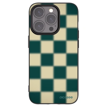 Picasee Apple iPhone 15 Pro Hülle - Schwarzes Silikon - Shadow Chess