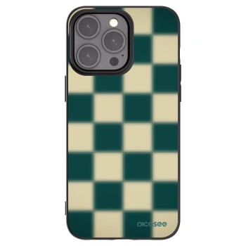 Picasee Apple iPhone 15 Pro Max Hülle - Schwarzes Silikon - Shadow Chess