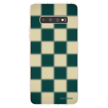 Picasee Samsung Galaxy S10 Plus G975 Hülle - Transparentes Silikon - Shadow Chess