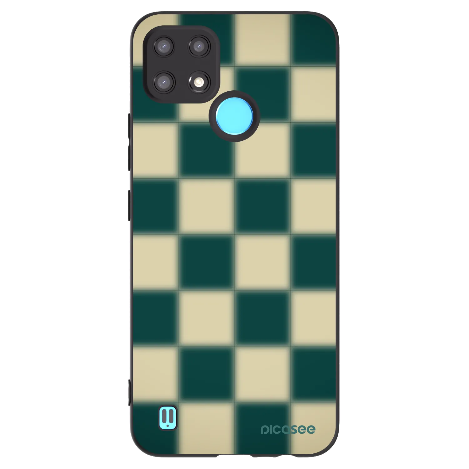 Picasee Realme C21 Hülle - Schwarzes Silikon - Shadow Chess