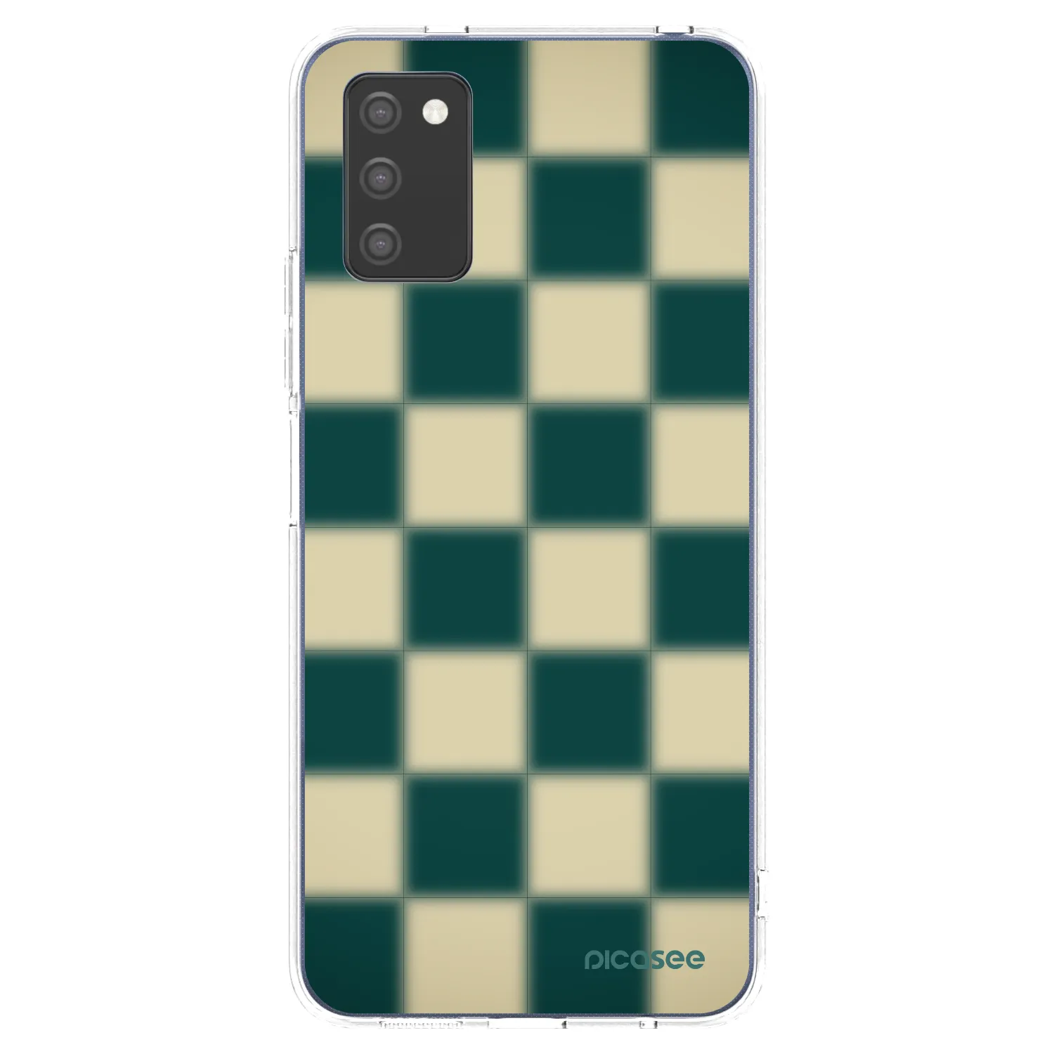 Picasee Samsung Galaxy A03s A037G Hülle - Transparentes Silikon - Shadow Chess