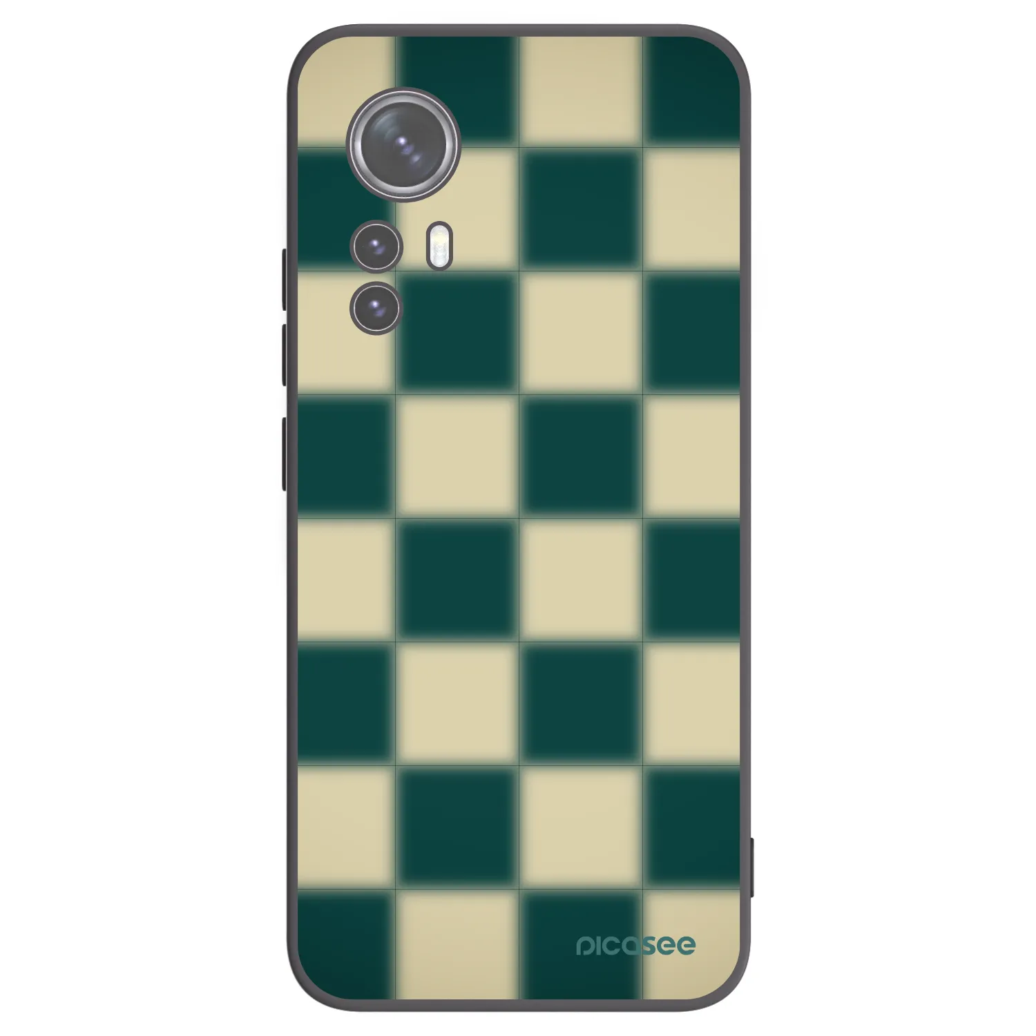 Picasee Xiaomi 12 Hülle - Schwarzes Silikon - Shadow Chess