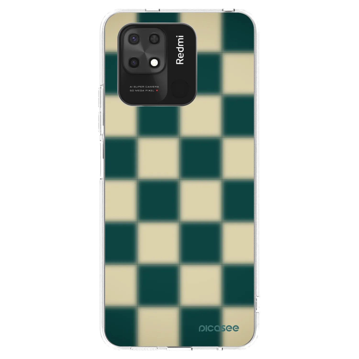 Picasee Xiaomi Redmi 10C Hülle - Transparentes Silikon - Shadow Chess