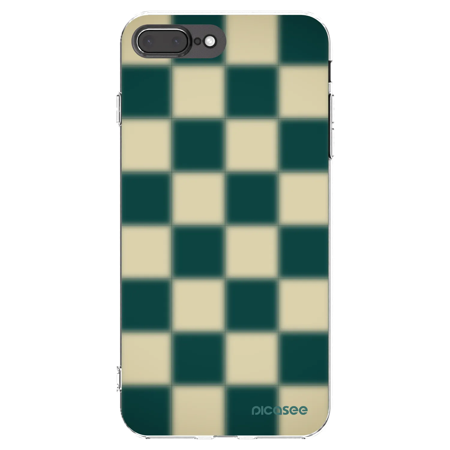 Picasee Apple iPhone 8 Plus Hülle - Transparentes Silikon - Shadow Chess