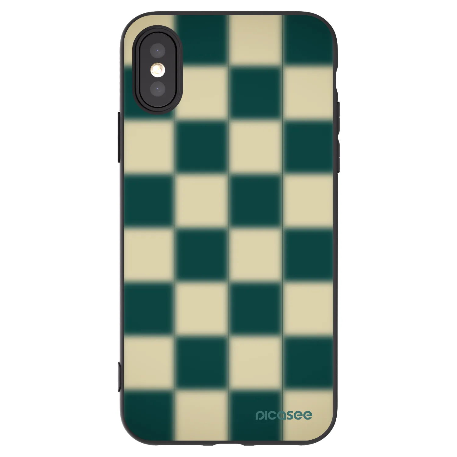 Picasee Apple iPhone X/XS Hülle - Schwarzes Silikon - Shadow Chess