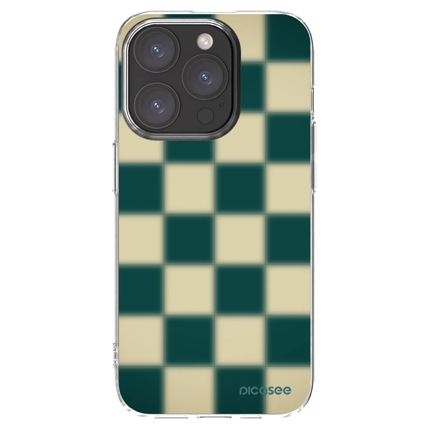 Picasee Apple iPhone 15 Pro Hülle - Transparentes Silikon - Shadow Chess