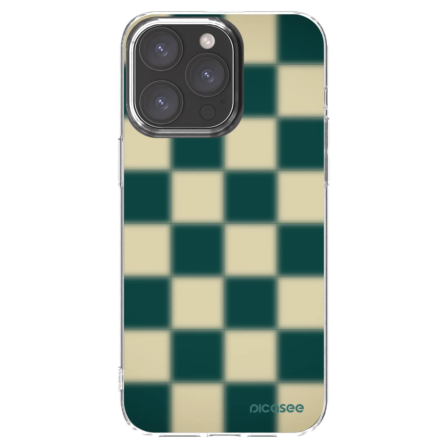 Picasee Apple iPhone 15 Pro Max Hülle - Transparentes Silikon - Shadow Chess