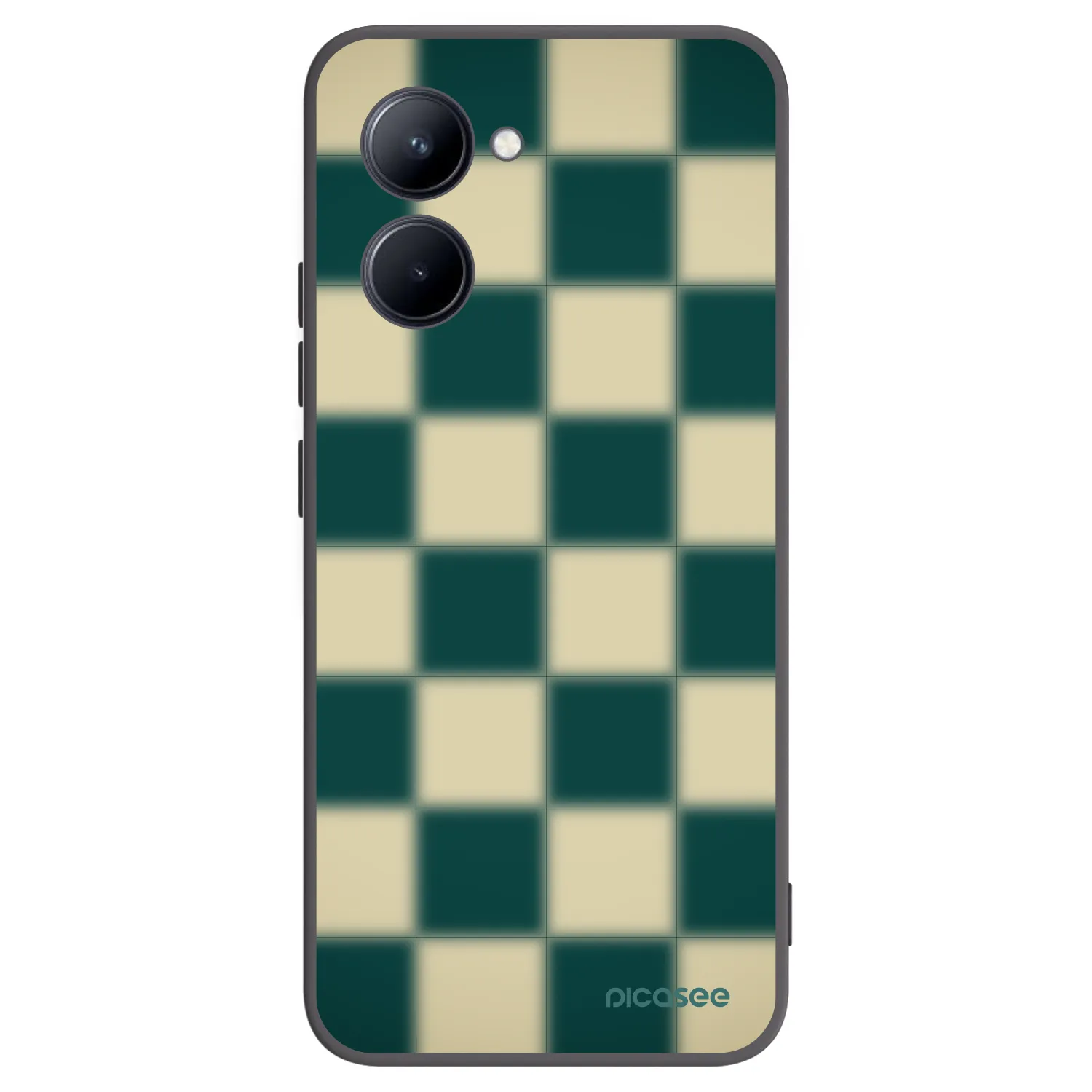 Picasee Realme C33 (2023) Hülle - Schwarzes Silikon - Shadow Chess