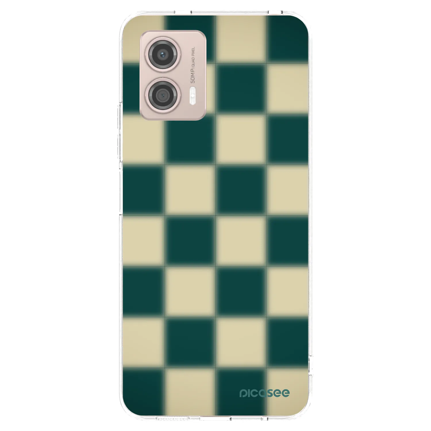 Picasee Motorola Moto G53 5G Hülle - Transparentes Silikon - Shadow Chess