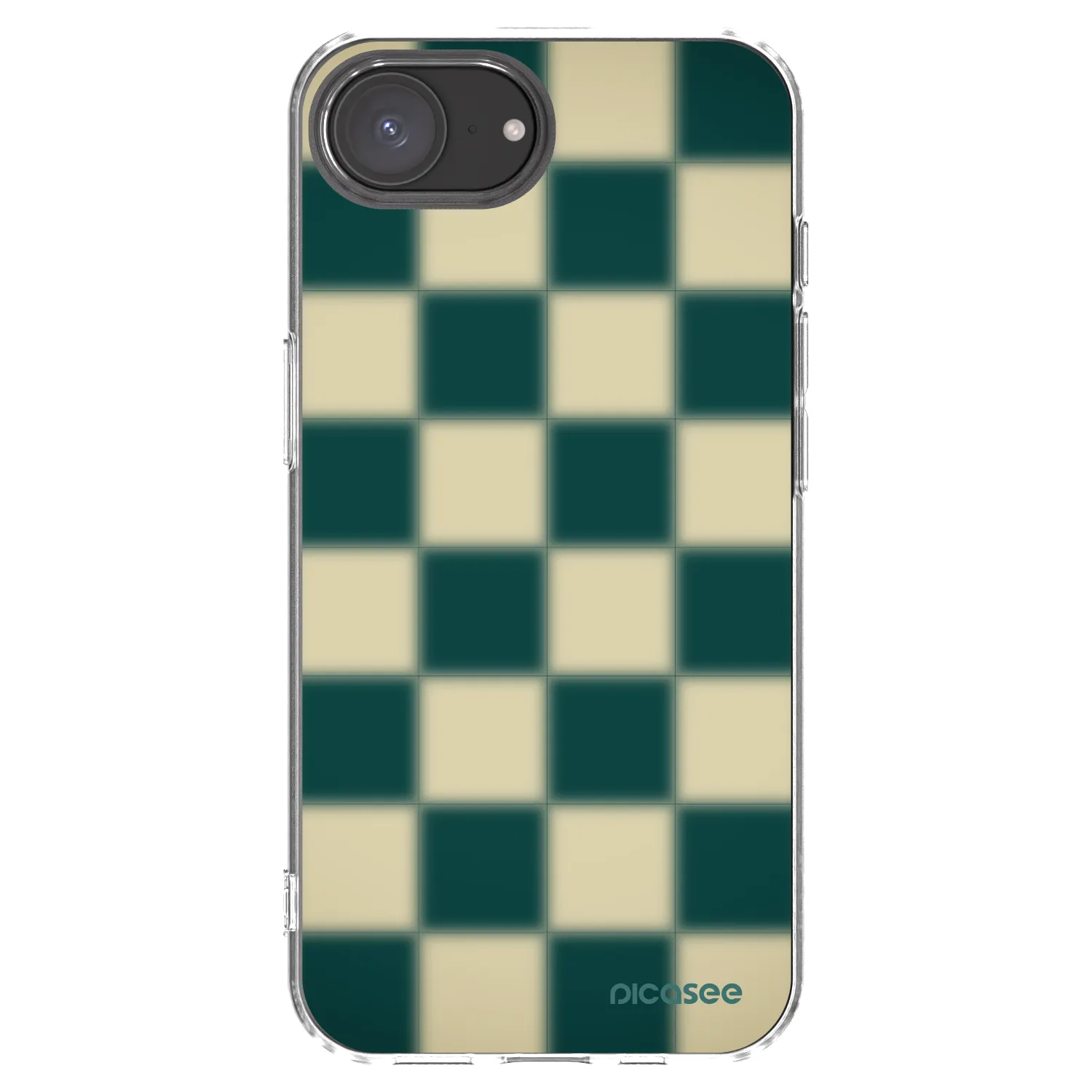 Picasee Apple iPhone 16e Hülle - Transparentes Silikon - Shadow Chess