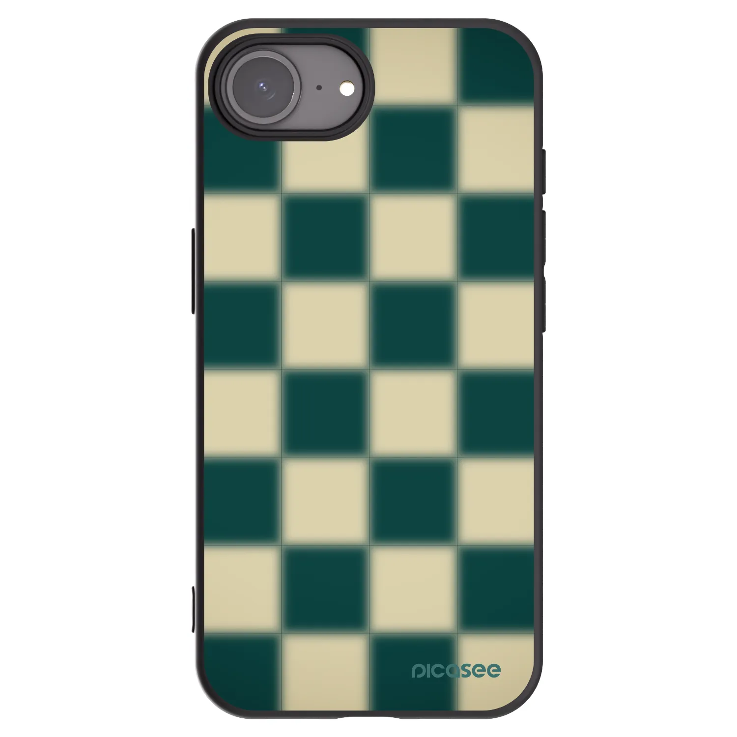 Picasee Apple iPhone 16e Hülle - Schwarzes Silikon - Shadow Chess