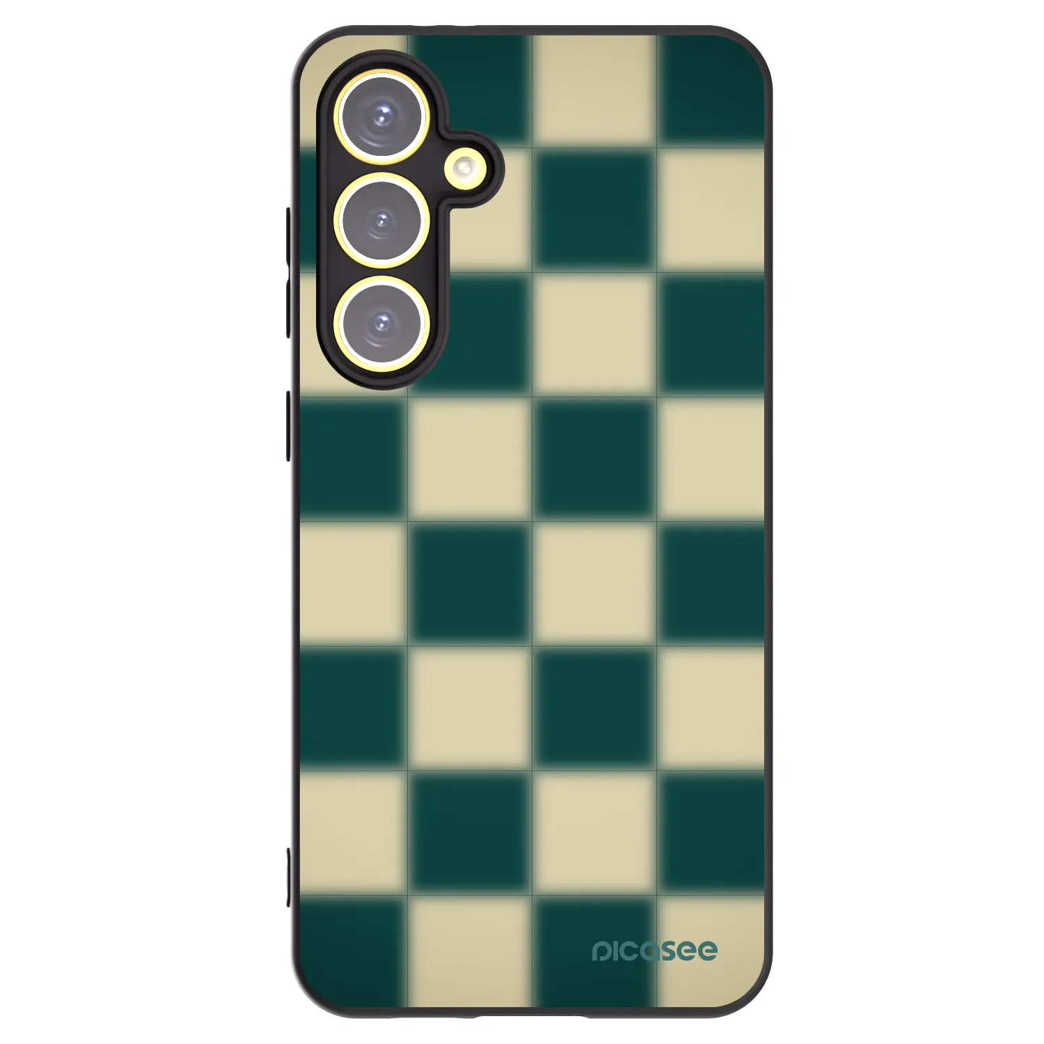 Picasee Samsung Galaxy S24 FE S721B Hülle - Schwarzes Silikon - Shadow Chess