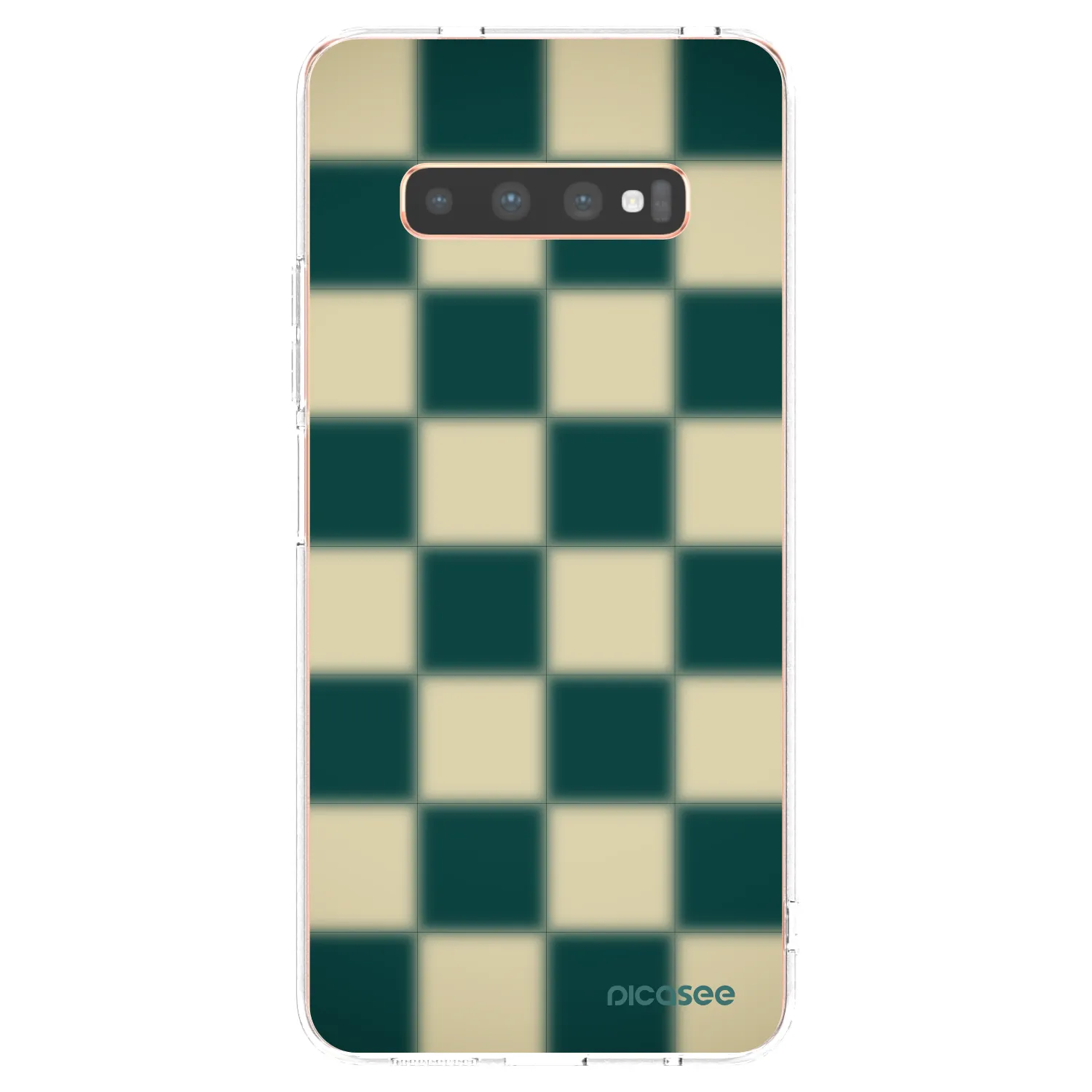 Picasee Samsung Galaxy S10 Plus G975 Hülle - Transparentes Silikon - Shadow Chess