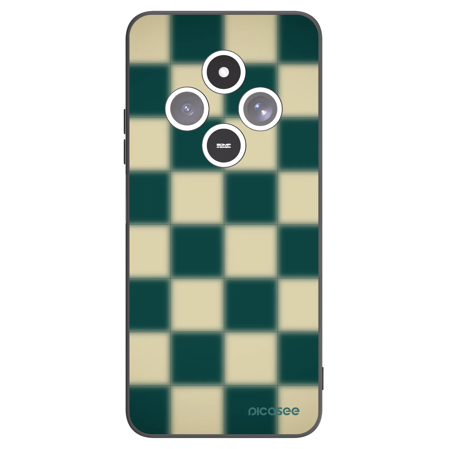 Picasee Xiaomi Redmi 14C Hülle - Schwarzes Silikon - Shadow Chess