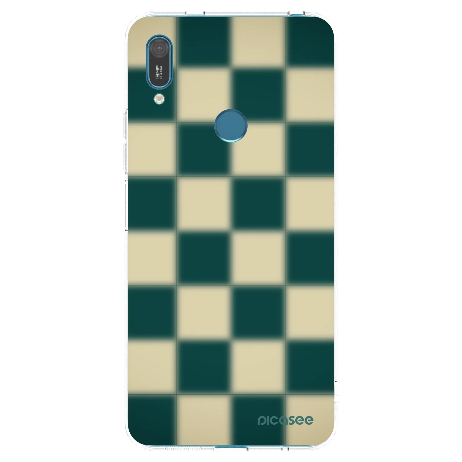 Picasee Huawei Y7 2019 Hülle - Transparentes Silikon - Shadow Chess