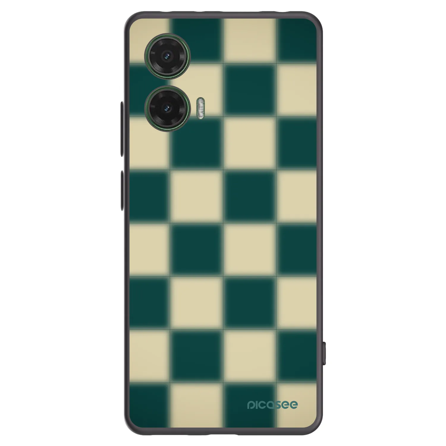 Picasee Motorola Moto G35 5G Hülle - Schwarzes Silikon - Shadow Chess
