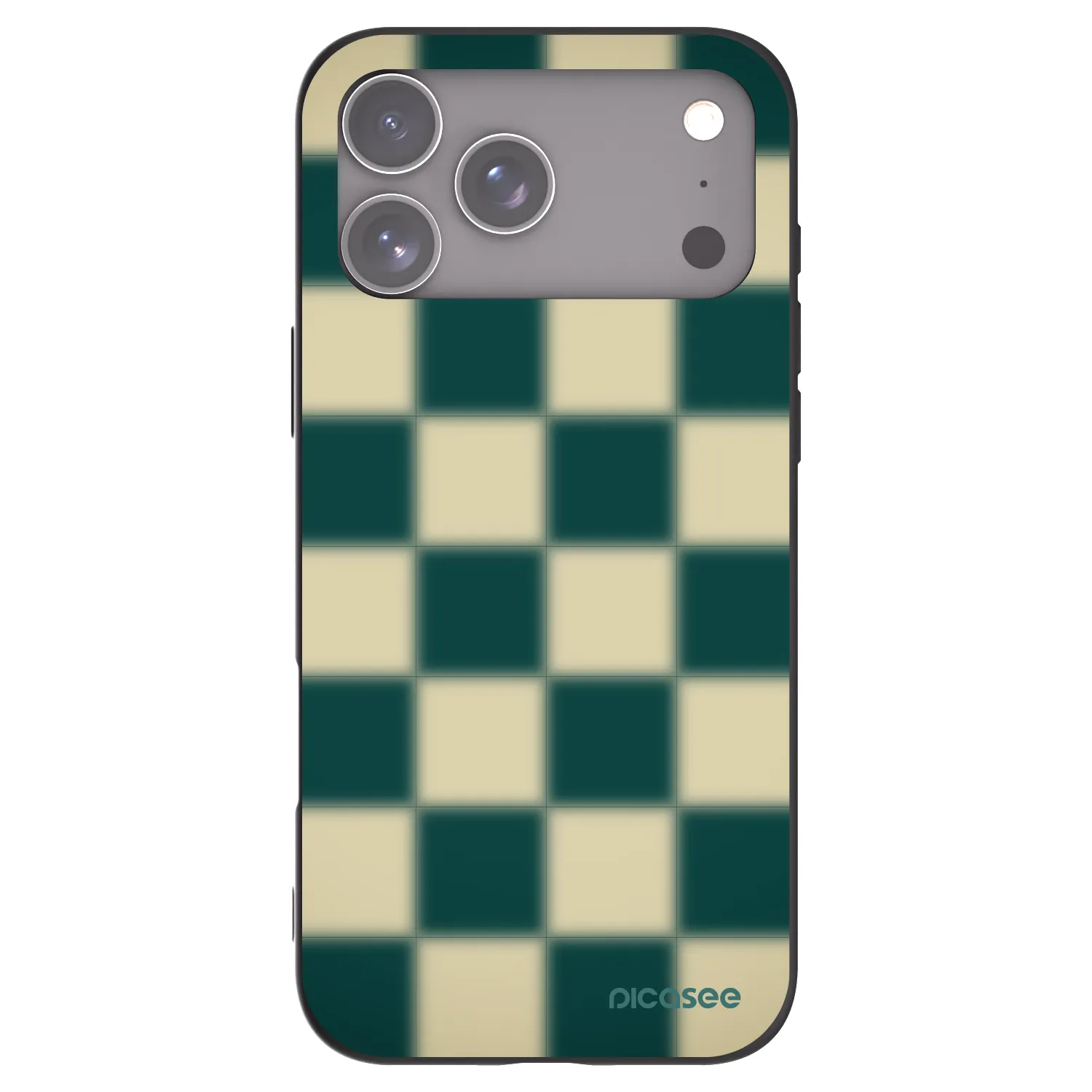 Picasee Apple iPhone 17 Pro Max Hülle - Schwarzes Silikon - Shadow Chess