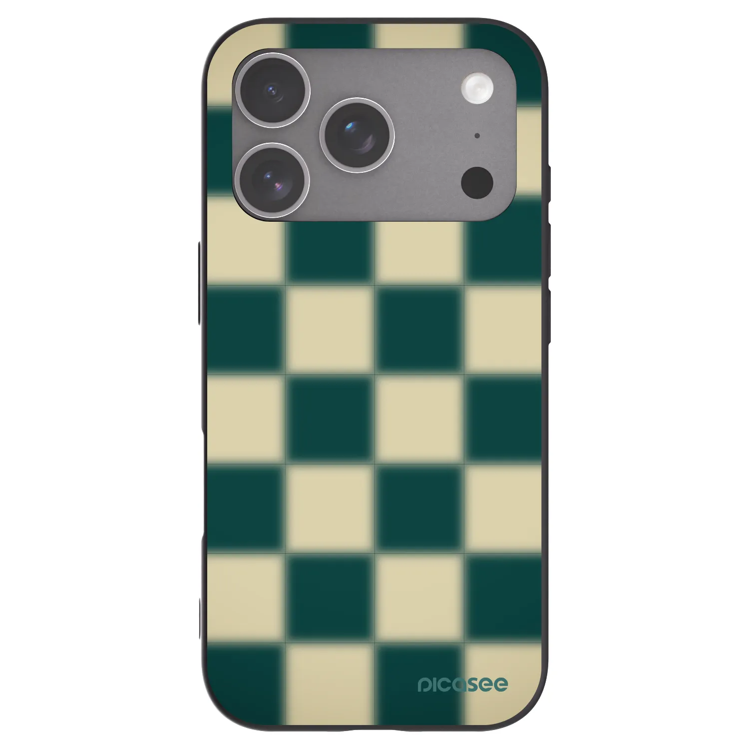 Picasee Apple iPhone 18 Pro Hülle - Schwarzes Silikon - Shadow Chess