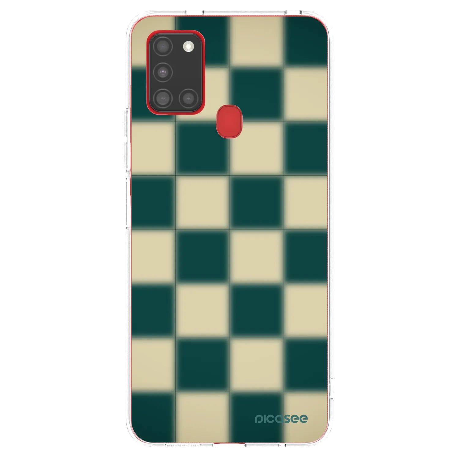 Picasee Samsung Galaxy A21s Hülle - Transparentes Silikon - Shadow Chess