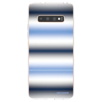 Picasee Samsung Galaxy S10 Plus G975 Hülle - Transparentes Silikon - Static Lines
