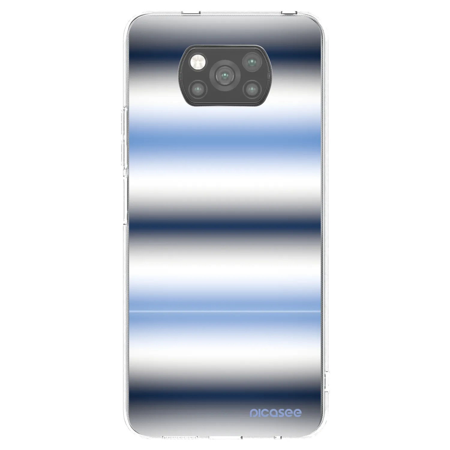 Picasee Xiaomi Poco X3 Hülle - Schwarzes Silikon - Static Lines