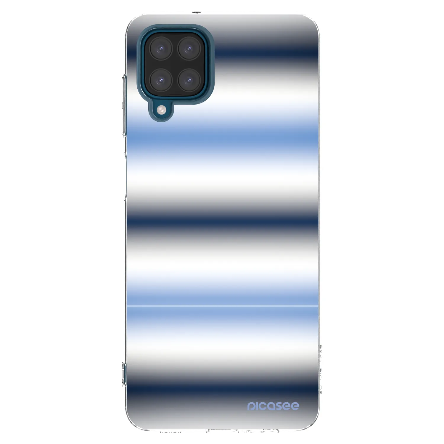Picasee Samsung Galaxy A12 A125F Hülle - Transparentes Silikon - Static Lines