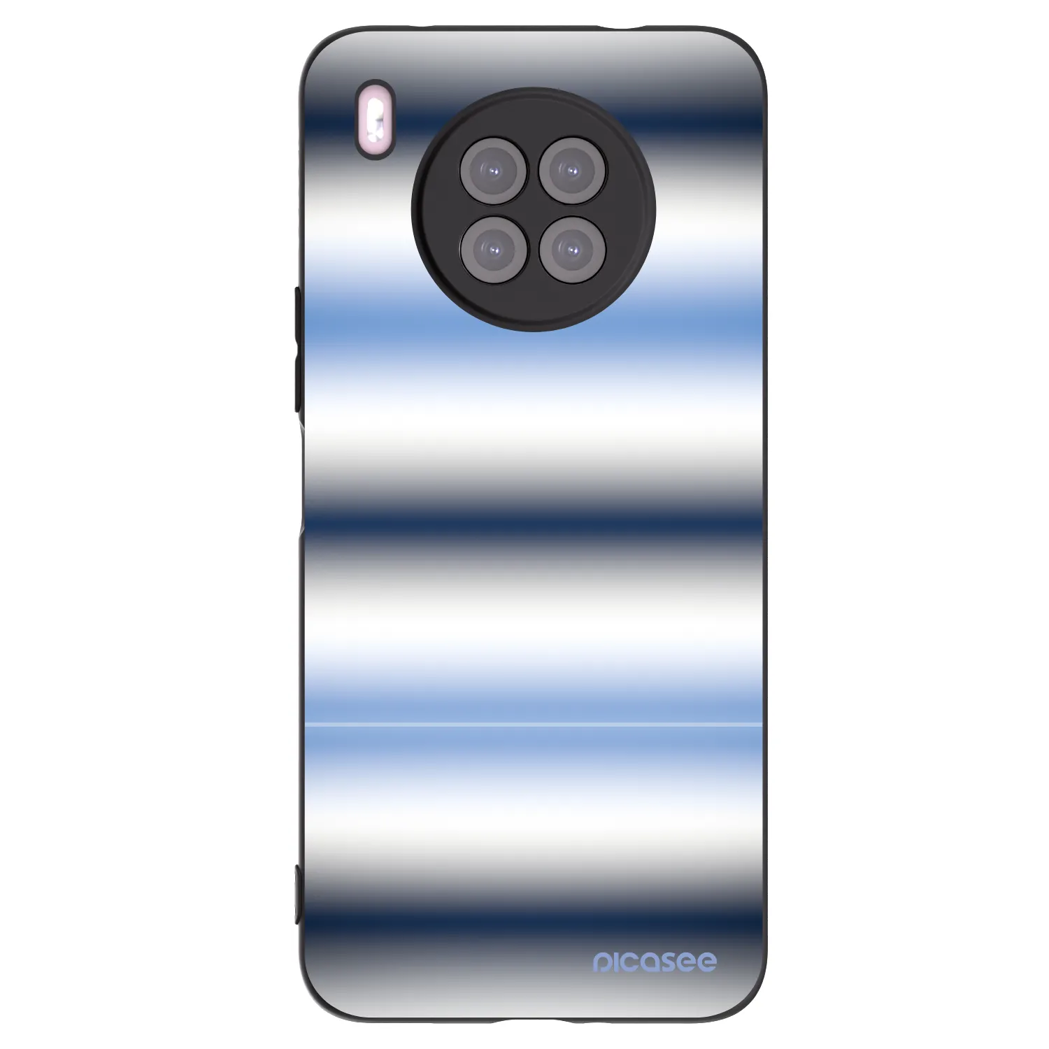 Picasee Huawei Nova 8i Hülle - Schwarzes Silikon - Static Lines
