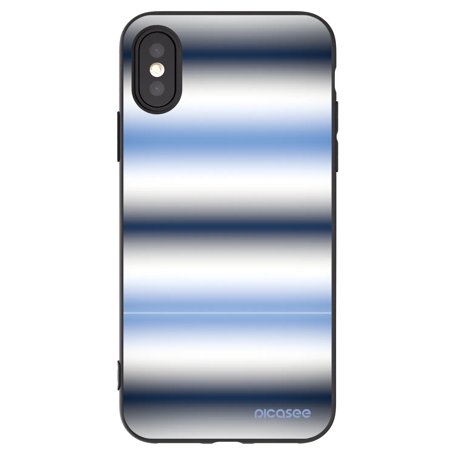 Picasee Apple iPhone X/XS Hülle - Schwarzes Silikon - Static Lines