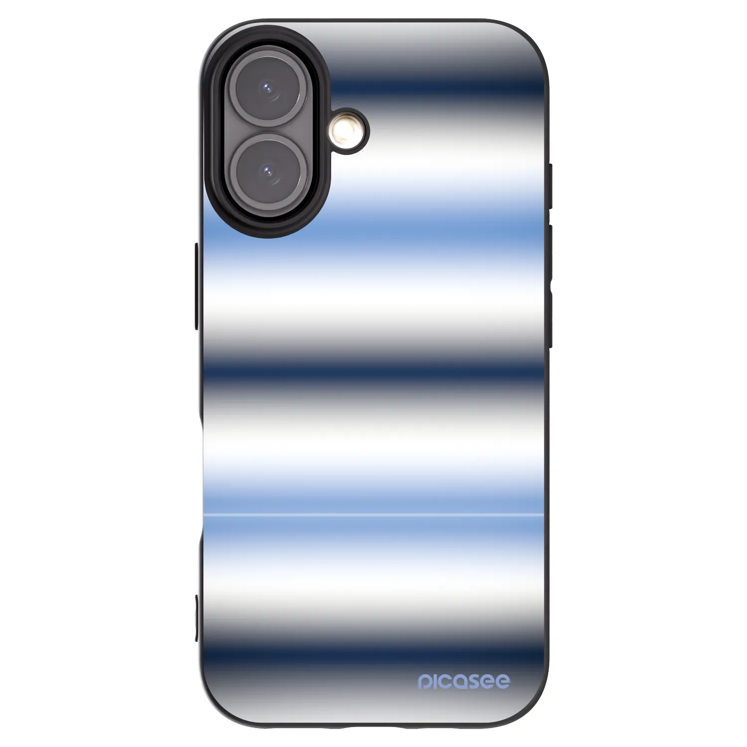 Picasee Apple iPhone 16 Hülle - Schwarzes Silikon - Static Lines