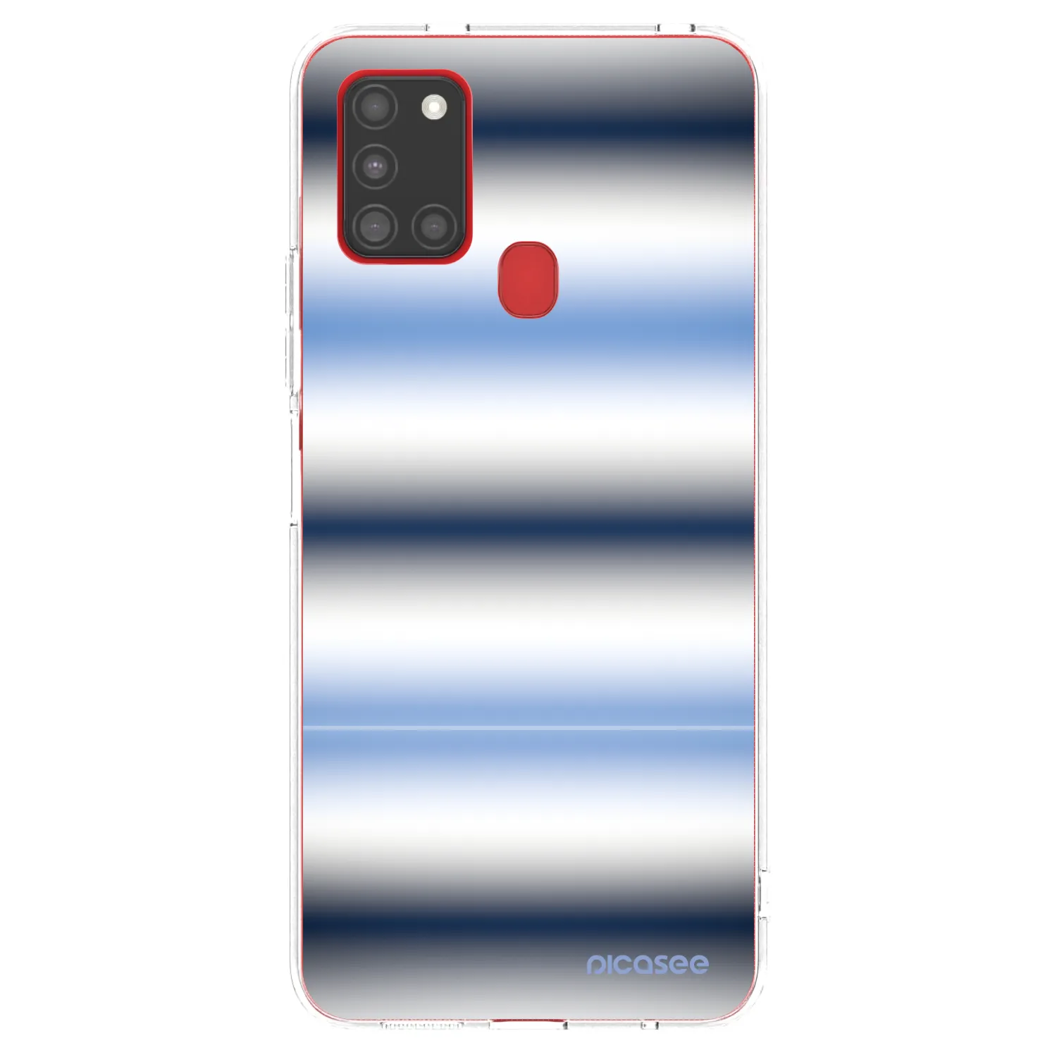 Picasee Samsung Galaxy A21s Hülle - Transparentes Silikon - Static Lines