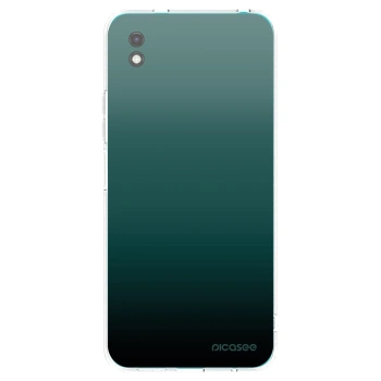 Picasee Xiaomi Redmi 9A Hülle - Schwarzes Silikon - Verdant Fade