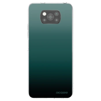 Picasee Xiaomi Poco X3 Hülle - Schwarzes Silikon - Verdant Fade