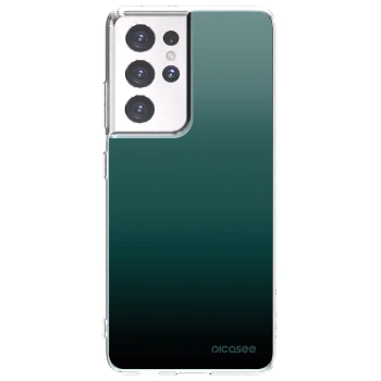 Picasee Samsung Galaxy S21 Ultra 5G G998B Hülle - Transparentes Silikon - Verdant Fade