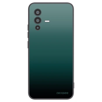 Picasee Vivo V23 5G Hülle - Schwarzes Silikon - Verdant Fade