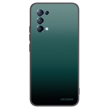 Picasee OPPO Reno 5 5G Hülle - Schwarzes Silikon - Verdant Fade