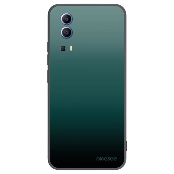 Picasee Vivo Y52 5G Hülle - Schwarzes Silikon - Verdant Fade